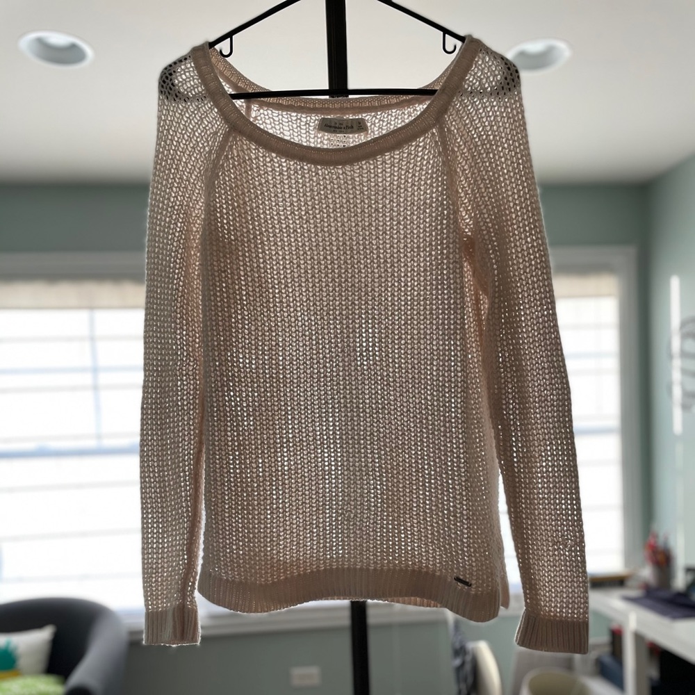 Abercrombie and Fitch Cream Knit Sweater